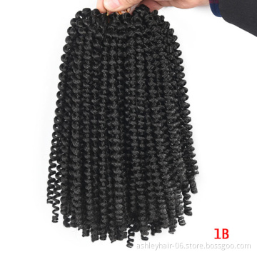 8in  30 strands  Custom popular hot selling soft  jumpy   spring twist japanese kanekalon fiber synthetic hair